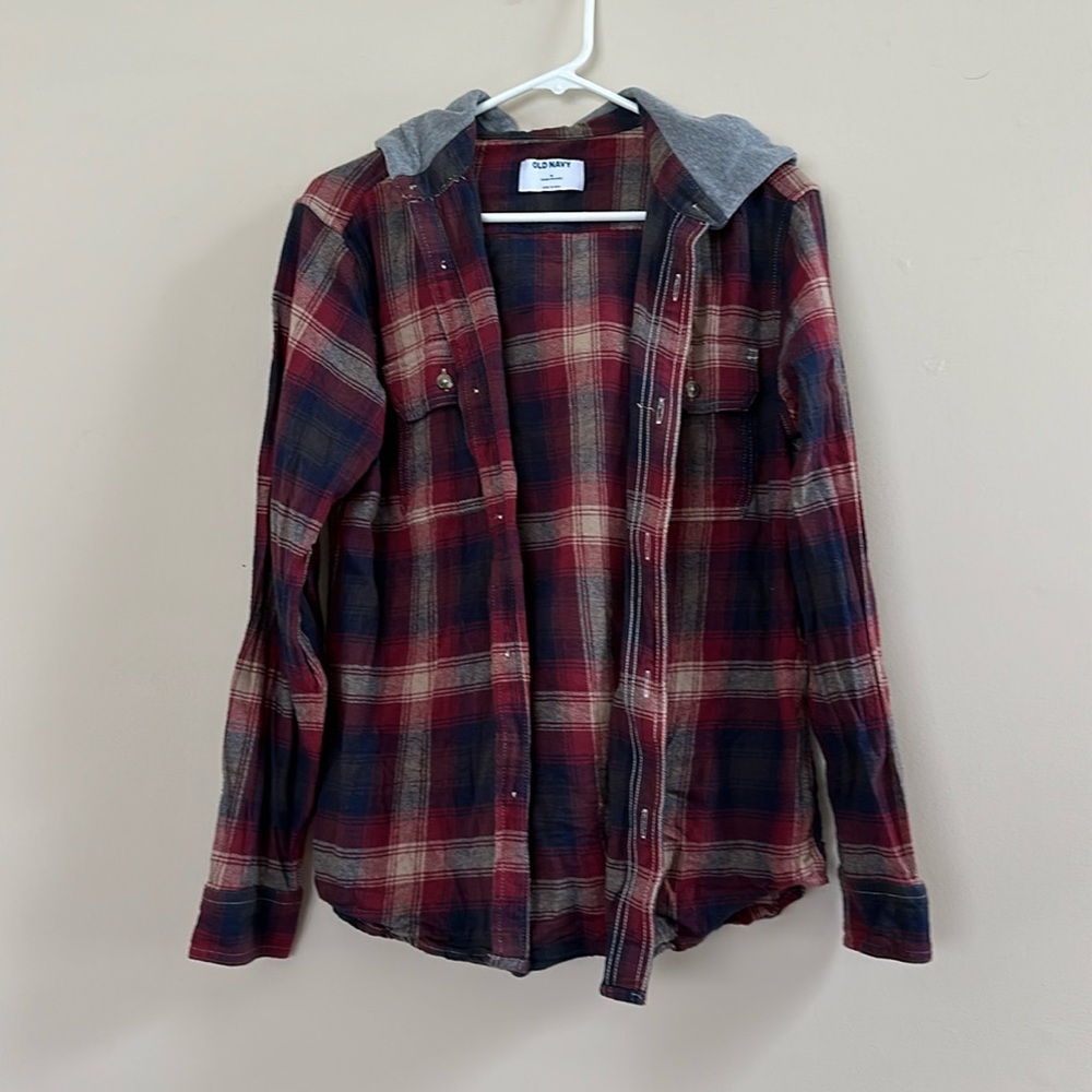 Old Navy Hooded Flannel